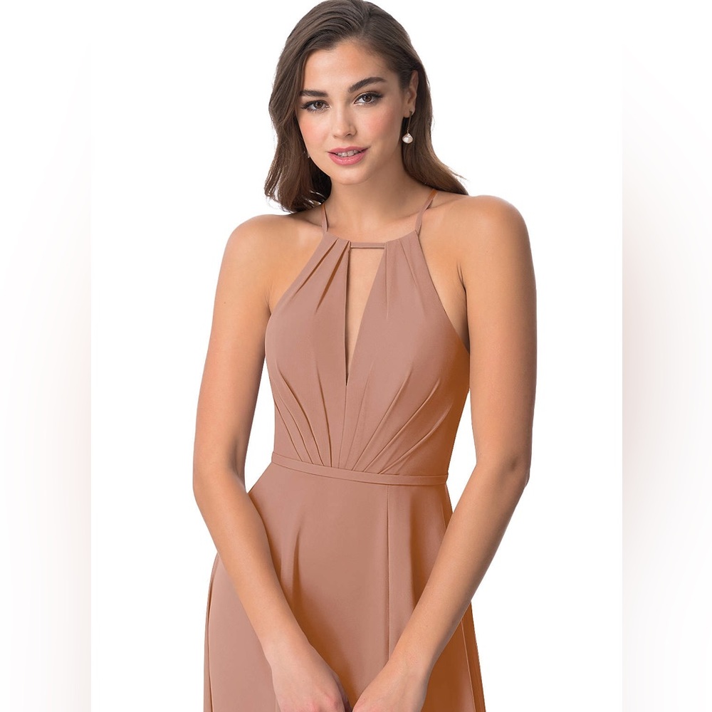 NWT Azazie Evalleen A-Line Pleated Chffon - Picture 2 of 7